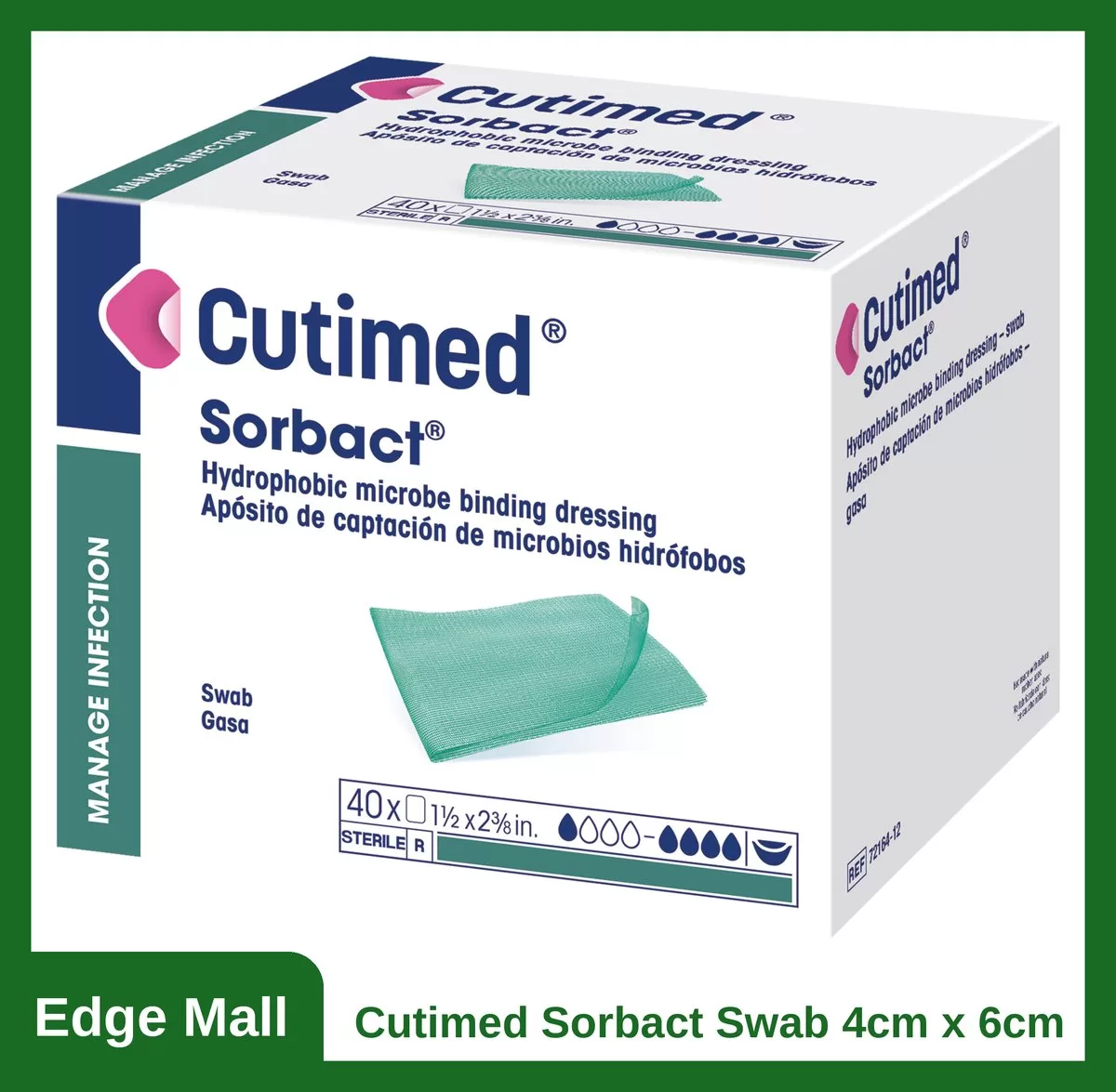 cutimed sorbact swab 4cm x 6cm (pack of 5) Cutimed Sorbact Swab 4cm x 6cm (Pack of 5)